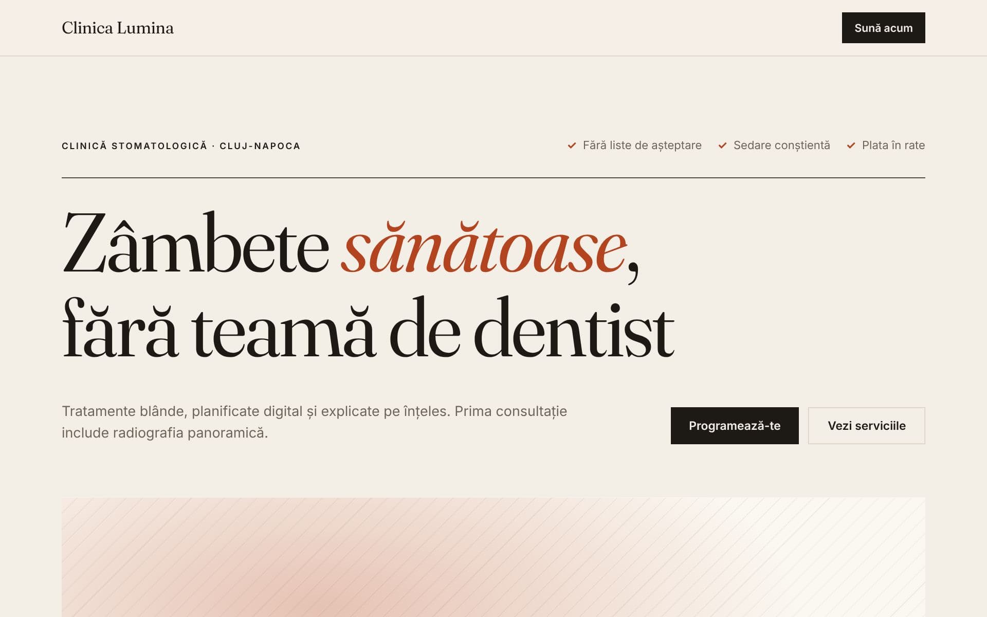 Exemplu de site în stilul Editorial